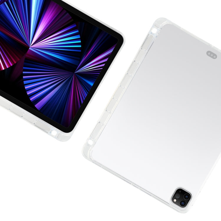 For iPad Pro 11 2022 / 2021 Transparent All-inclusive TPU Silicone Anti-drop Protective Tablet Case with Pen Slot