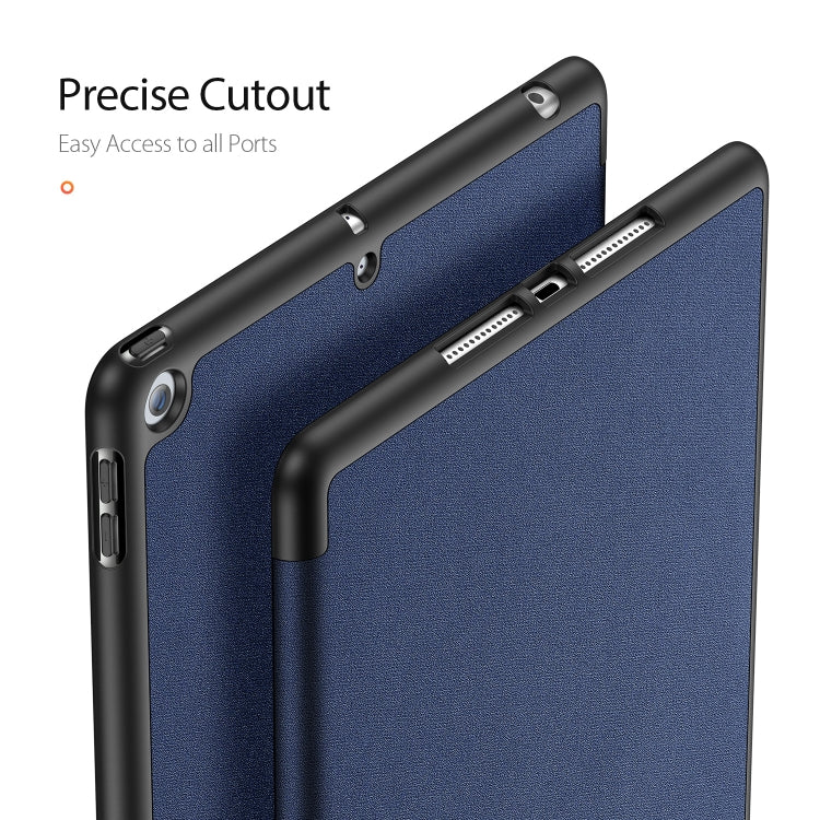 For iPad 10.2 DUX DUCIS Domo Series Horizontal Flip Magnetic PU Leather Case with Three-folding Holder & Pen Slot & Sleep / Wake-up Function, For iPad 10.2