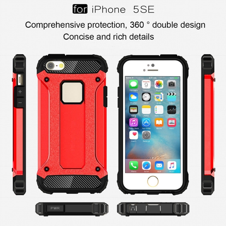 Tough Armor TPU + PC Combination Case for iPhone SE & 5 & 5s, For 5 & iPhone 5S & iPhone SE