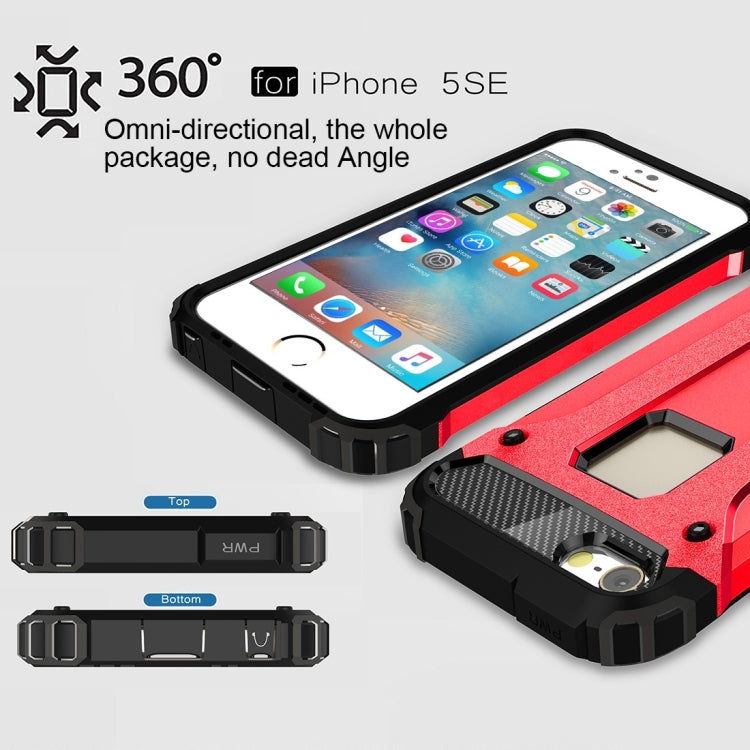 Tough Armor TPU + PC Combination Case for iPhone SE & 5 & 5s, For 5 & iPhone 5S & iPhone SE