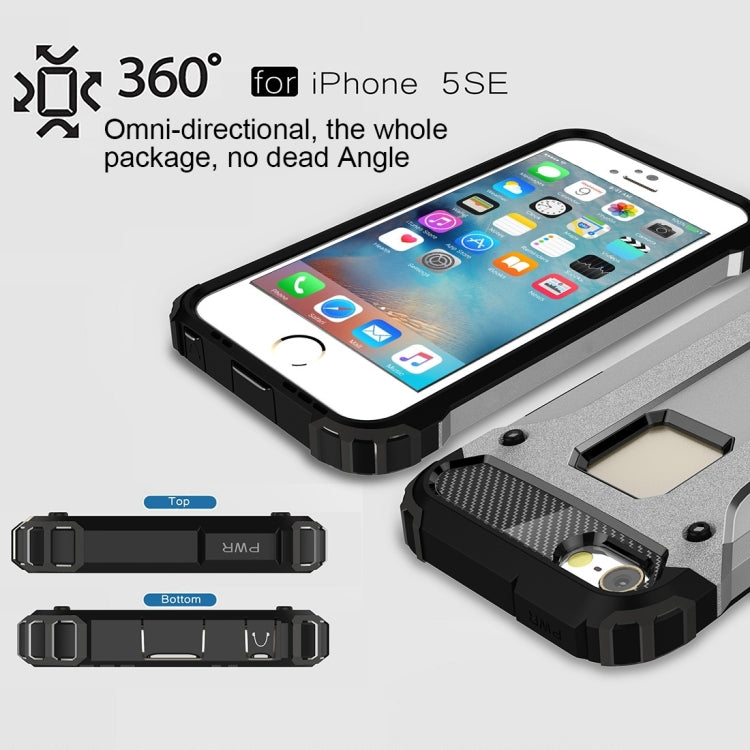 Tough Armor TPU + PC Combination Case for iPhone SE & 5 & 5s, For 5 & iPhone 5S & iPhone SE