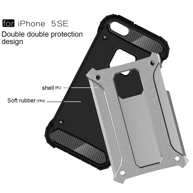 Tough Armor TPU + PC Combination Case for iPhone SE & 5 & 5s, For 5 & iPhone 5S & iPhone SE