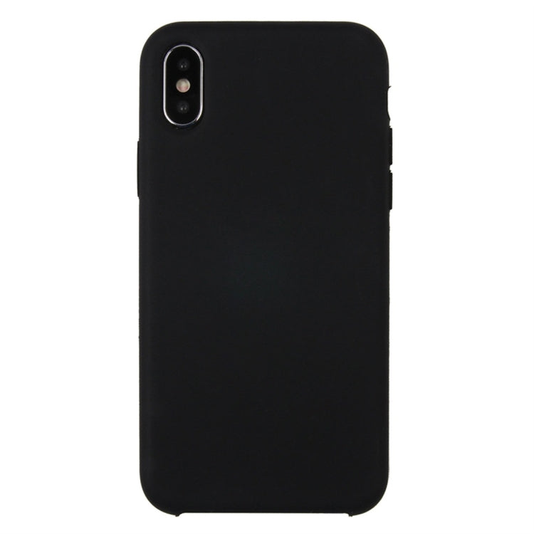 For iPhone X / XS Pure Color Liquid Silicone + PC Dropproof Protective Back Cover Case, For X, iPhone X, X