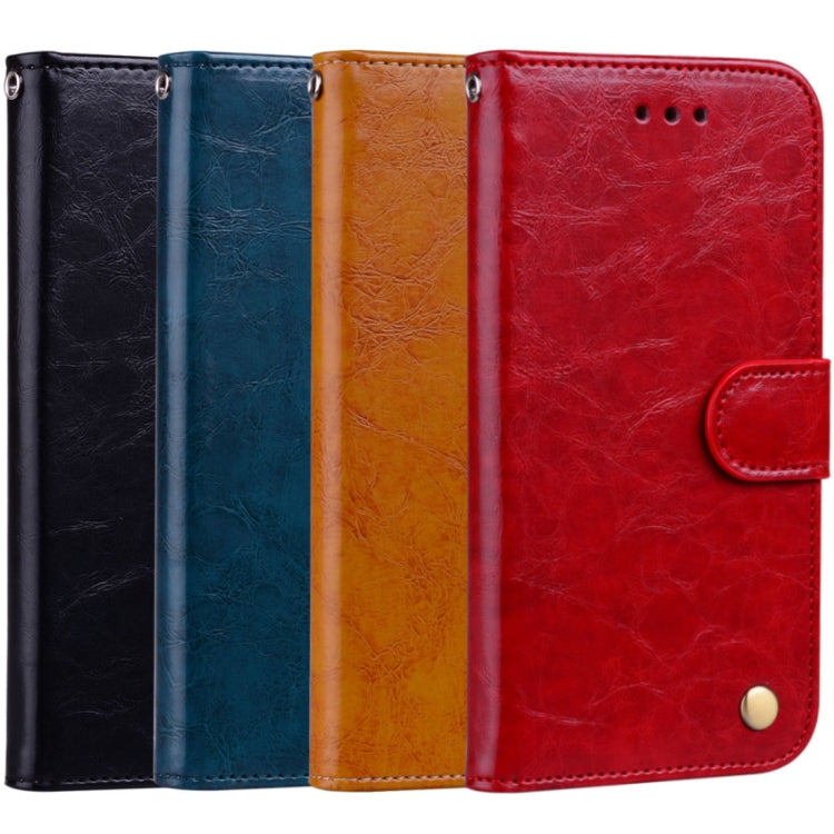 For iPhone X / XS Business Style Oil Wax Texture Horizontal Flip Leather Case with Holder & Card Slots & Wallet, For iPhone X