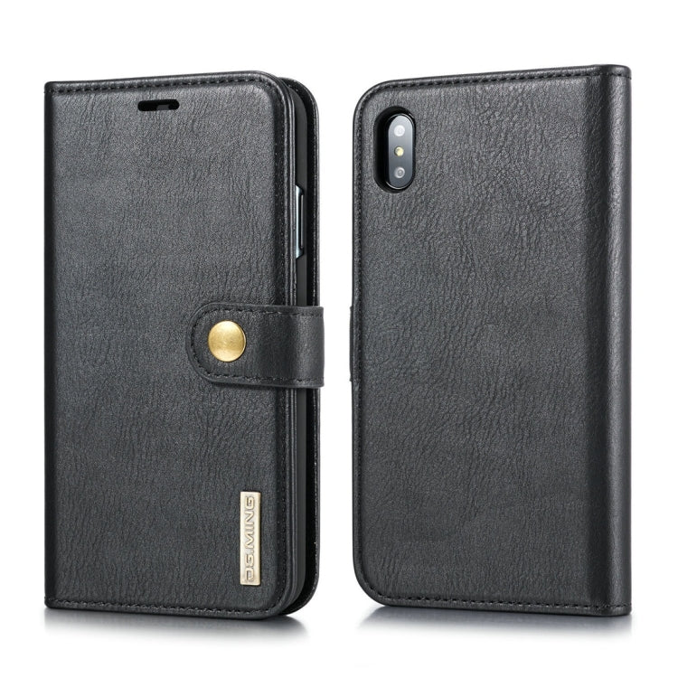 For iPhone XS Max DG.MING Crazy Horse Texture Flip Detachable Magnetic Leather Case with Holder & Card Slots & Wallet, For iPhone XS Max, iPhone XS Max