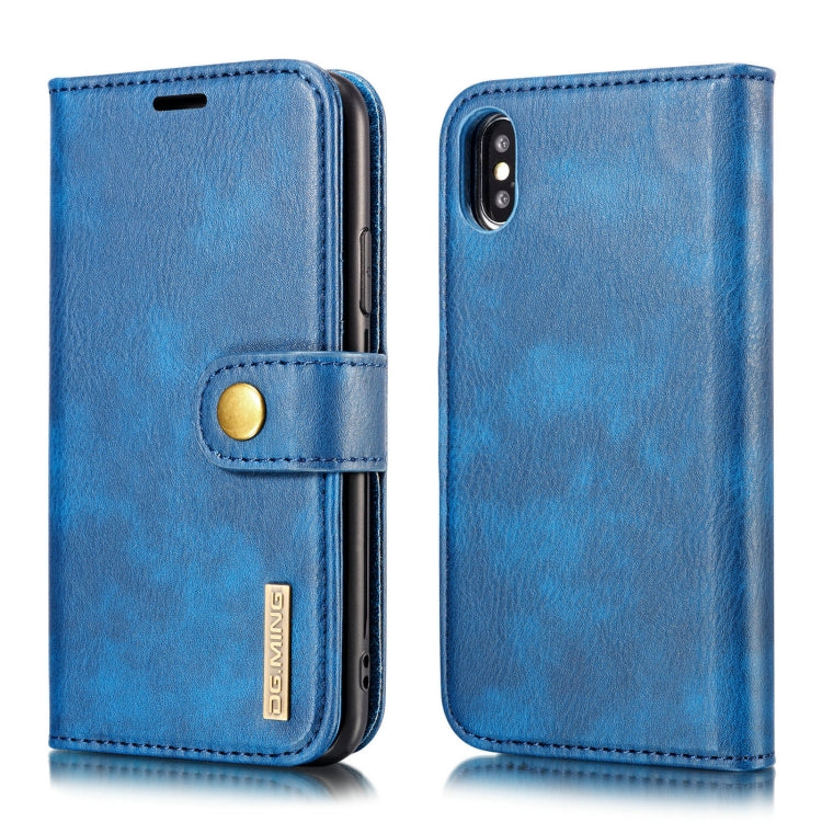 For iPhone XS Max DG.MING Crazy Horse Texture Flip Detachable Magnetic Leather Case with Holder & Card Slots & Wallet, For iPhone XS Max, iPhone XS Max