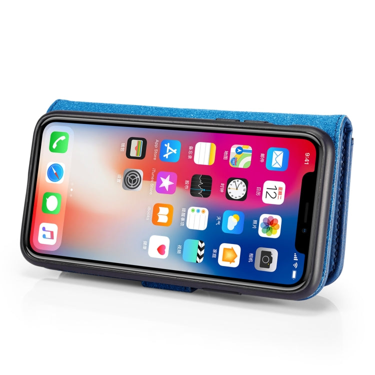 For iPhone XS Max DG.MING Crazy Horse Texture Flip Detachable Magnetic Leather Case with Holder & Card Slots & Wallet, For iPhone XS Max, iPhone XS Max