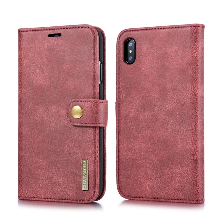 For iPhone XS Max DG.MING Crazy Horse Texture Flip Detachable Magnetic Leather Case with Holder & Card Slots & Wallet, For iPhone XS Max, iPhone XS Max