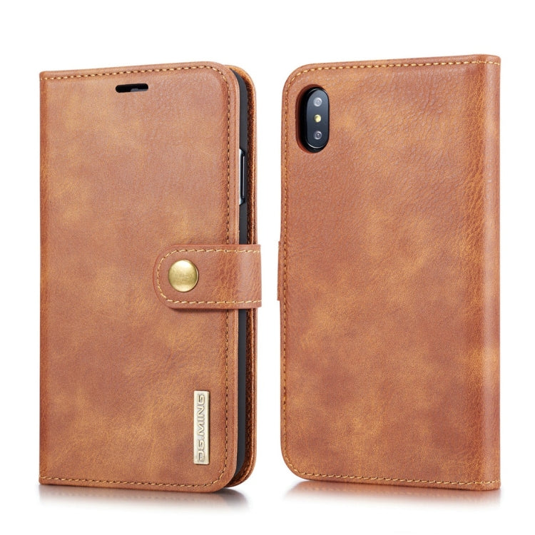 For iPhone XS Max DG.MING Crazy Horse Texture Flip Detachable Magnetic Leather Case with Holder & Card Slots & Wallet, For iPhone XS Max, iPhone XS Max
