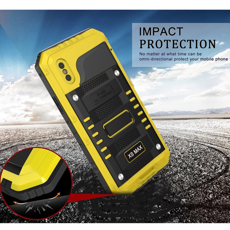For iPhone XS Max Waterproof Dustproof Shockproof Zinc Alloy + Silicone Case, iPhone XS Max