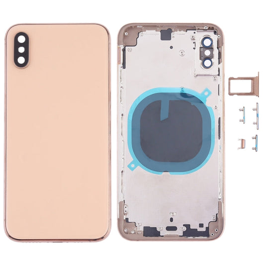 Battery Back Cover with Camera Lens Frame & SIM Card Tray & Side Keys for iPhone XS, For iPhone XS (Camera Lens+Side Keys), For iPhone XS with Side keys, For iPhone XS with Card Tray