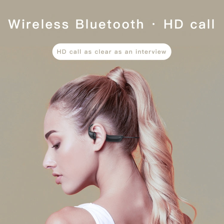 G100 Bluetooth 5.0 Wireless Ear-mounted Sports Waterproof Bone Conduction Earphone (Black)