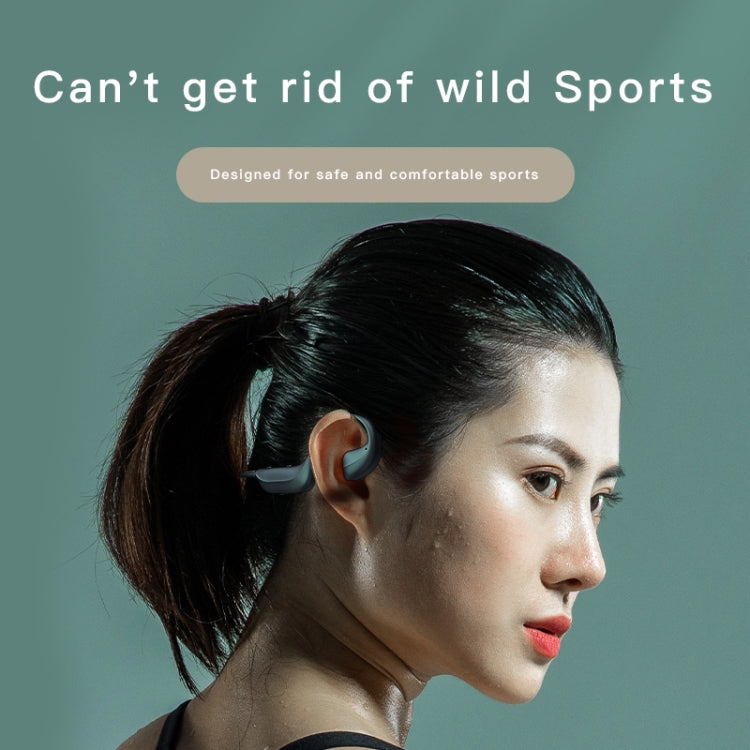 G100 Bluetooth 5.0 Wireless Ear-mounted Sports Waterproof Bone Conduction Earphone (Black)