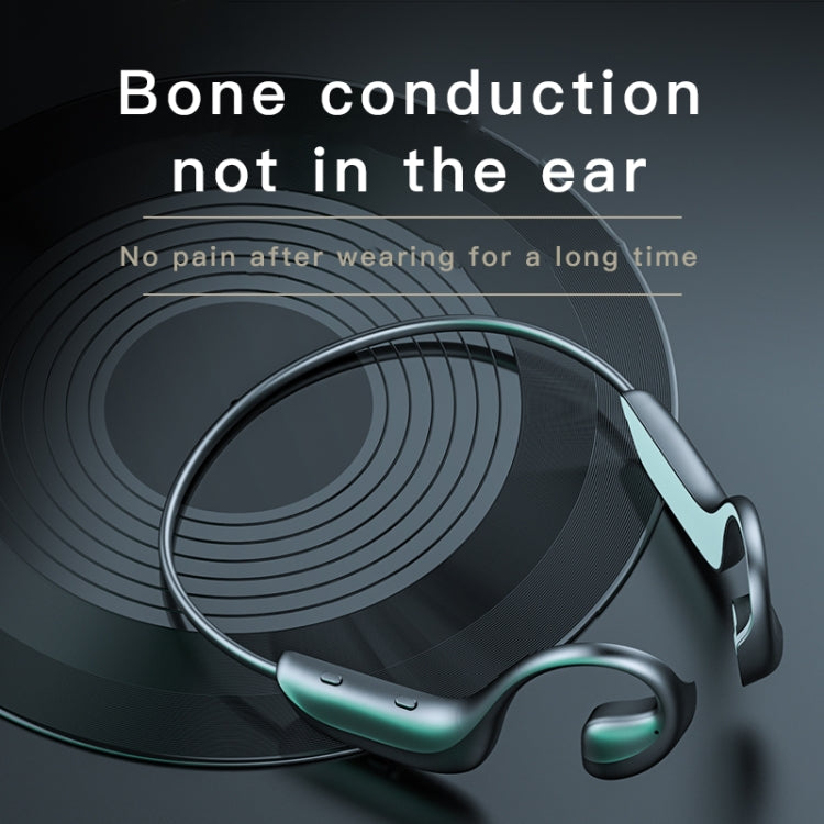 G100 Bluetooth 5.0 Wireless Ear-mounted Sports Waterproof Bone Conduction Earphone (Black)