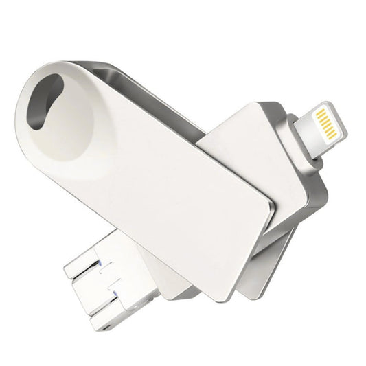 S29 3 in 1 256GB Micro USB + USB + 8 Pin Interface Metal Twister Flash Disk, 256G