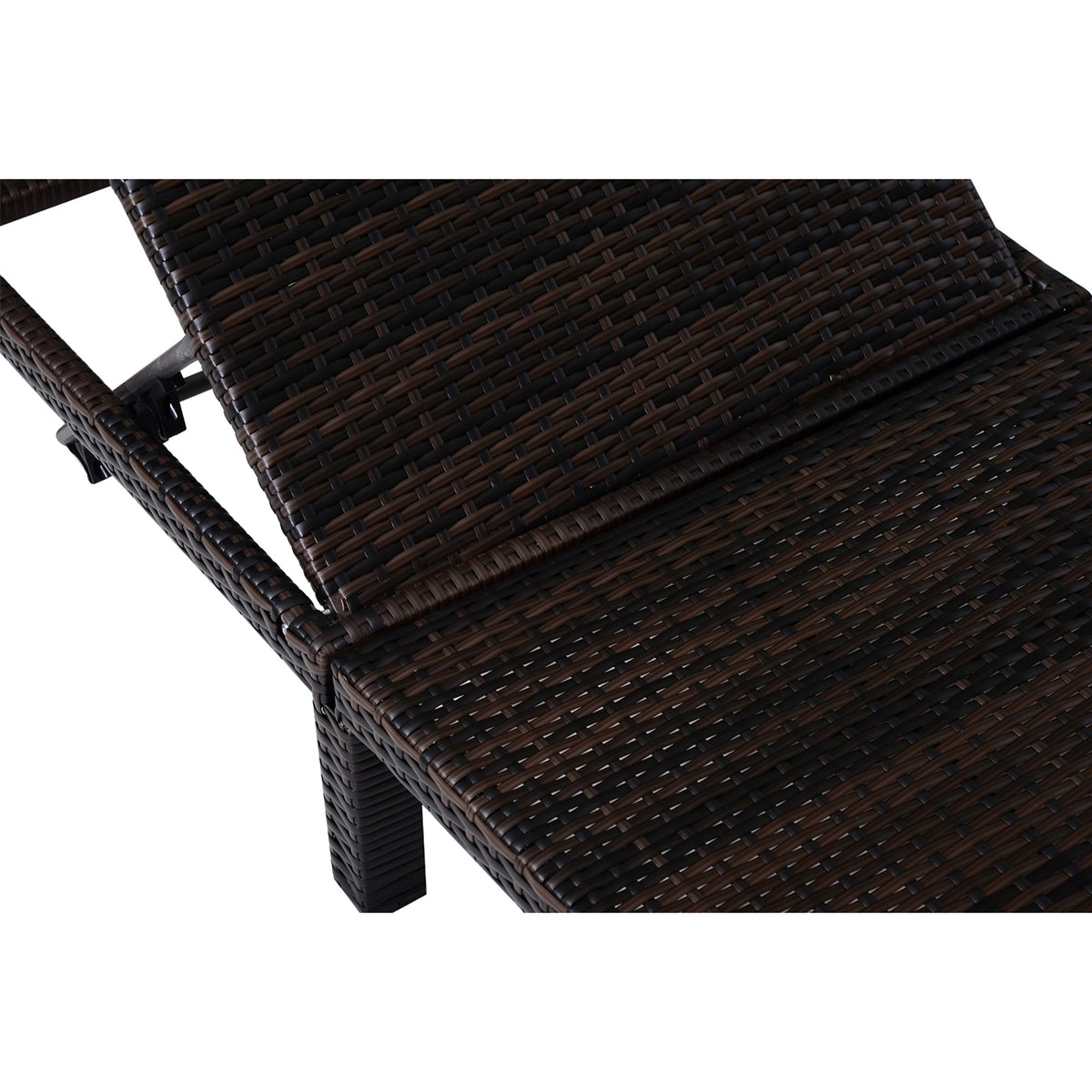 Rattan Sun Lounger Bed-Brown