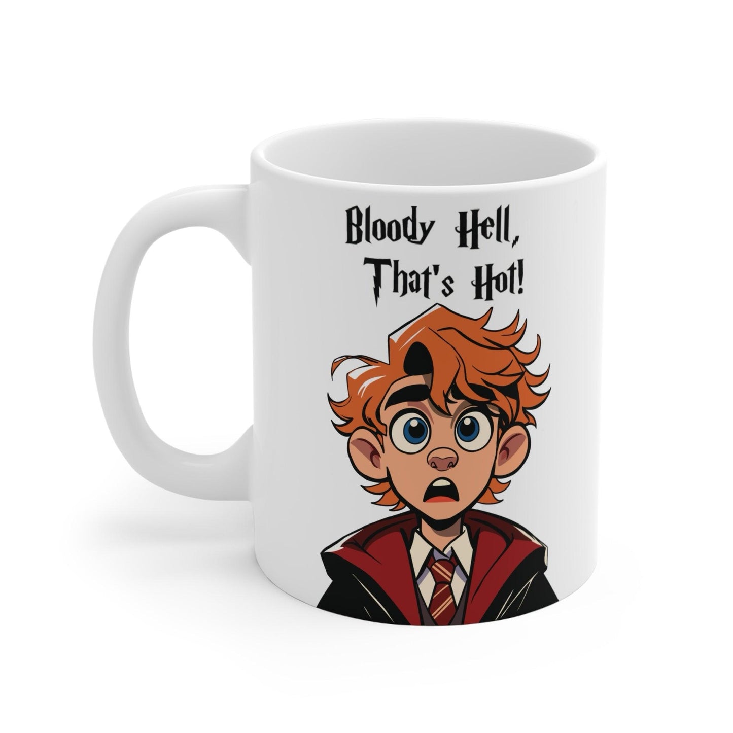 "Bloody Hell, That's Hot!" Funny Wizard Mug