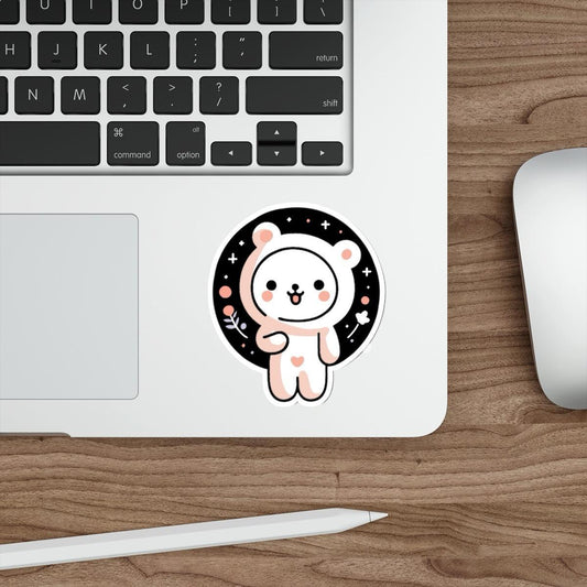 Adorable Cartoon Bear Sticker | Cute Laptop & Journal Decal