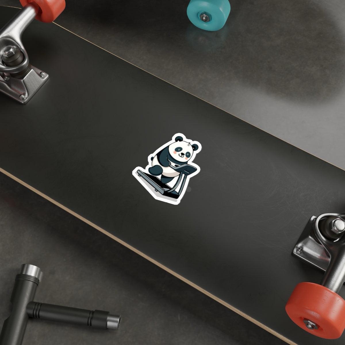 Panda on a Treadmill Sticker
