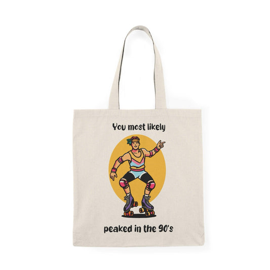 90s Peaked Tote – Funny Nostalgia Recycled Cotton Bag