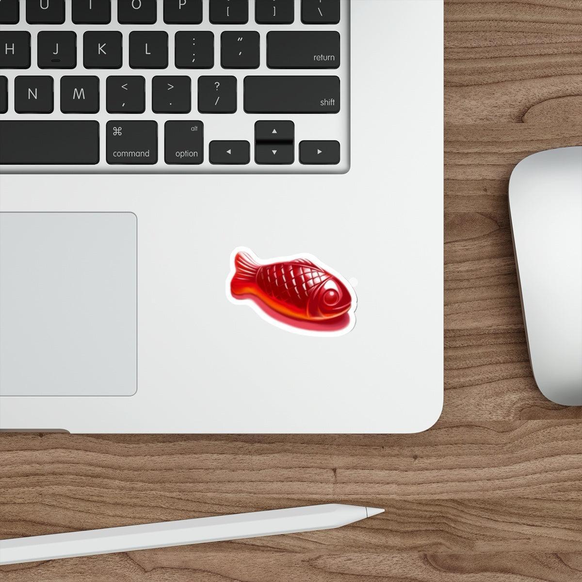 Red Gummy Fish Sticker