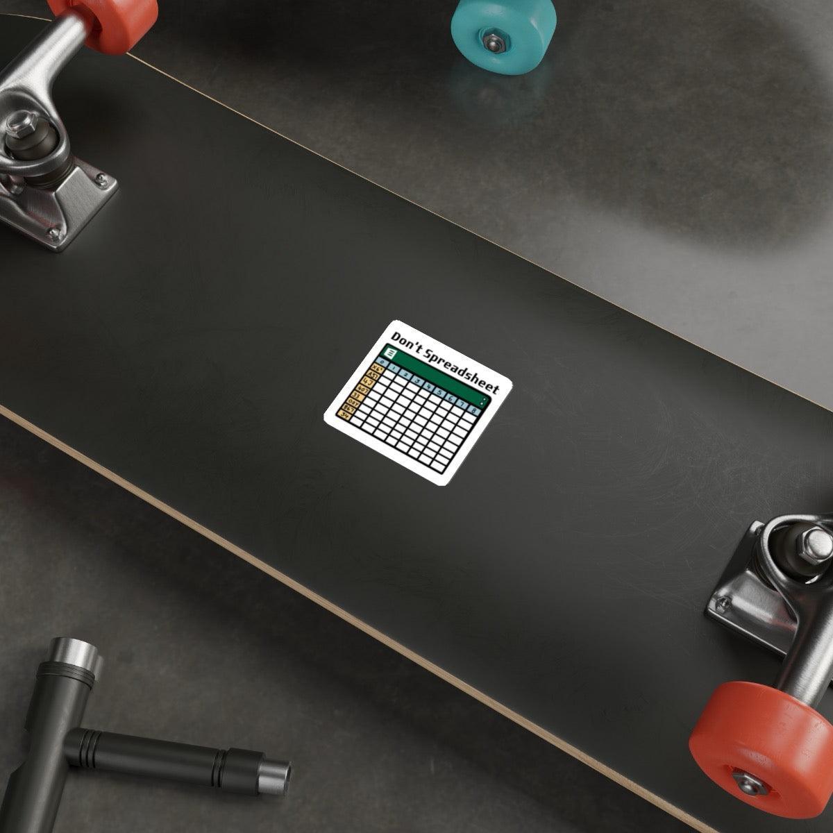 Don't Spreadsheet Sticker
