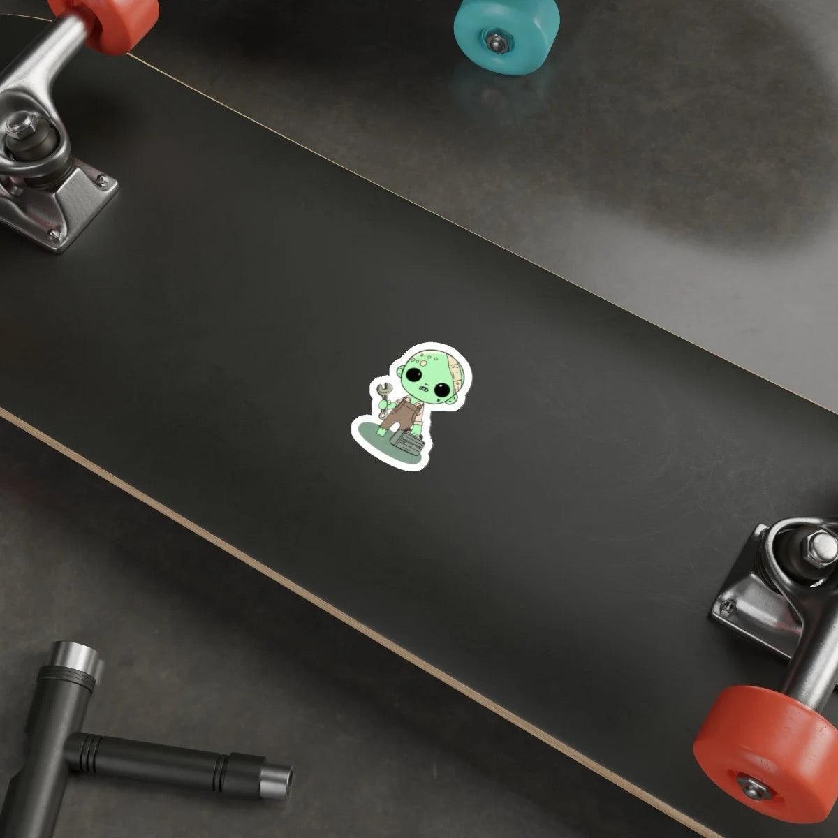 Cartoon Zombie with Tool Sticker