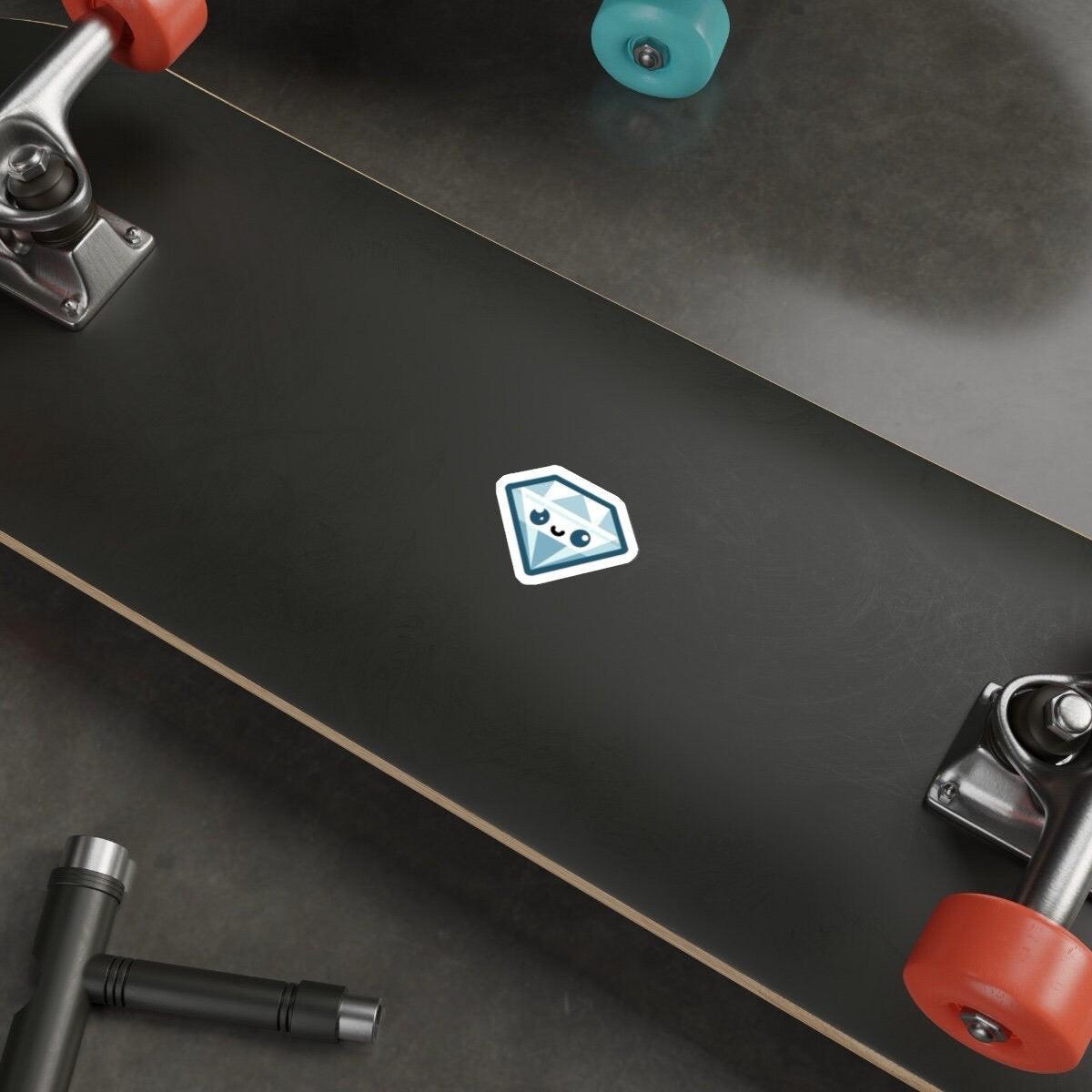 Blue Diamond Cartoon Sticker