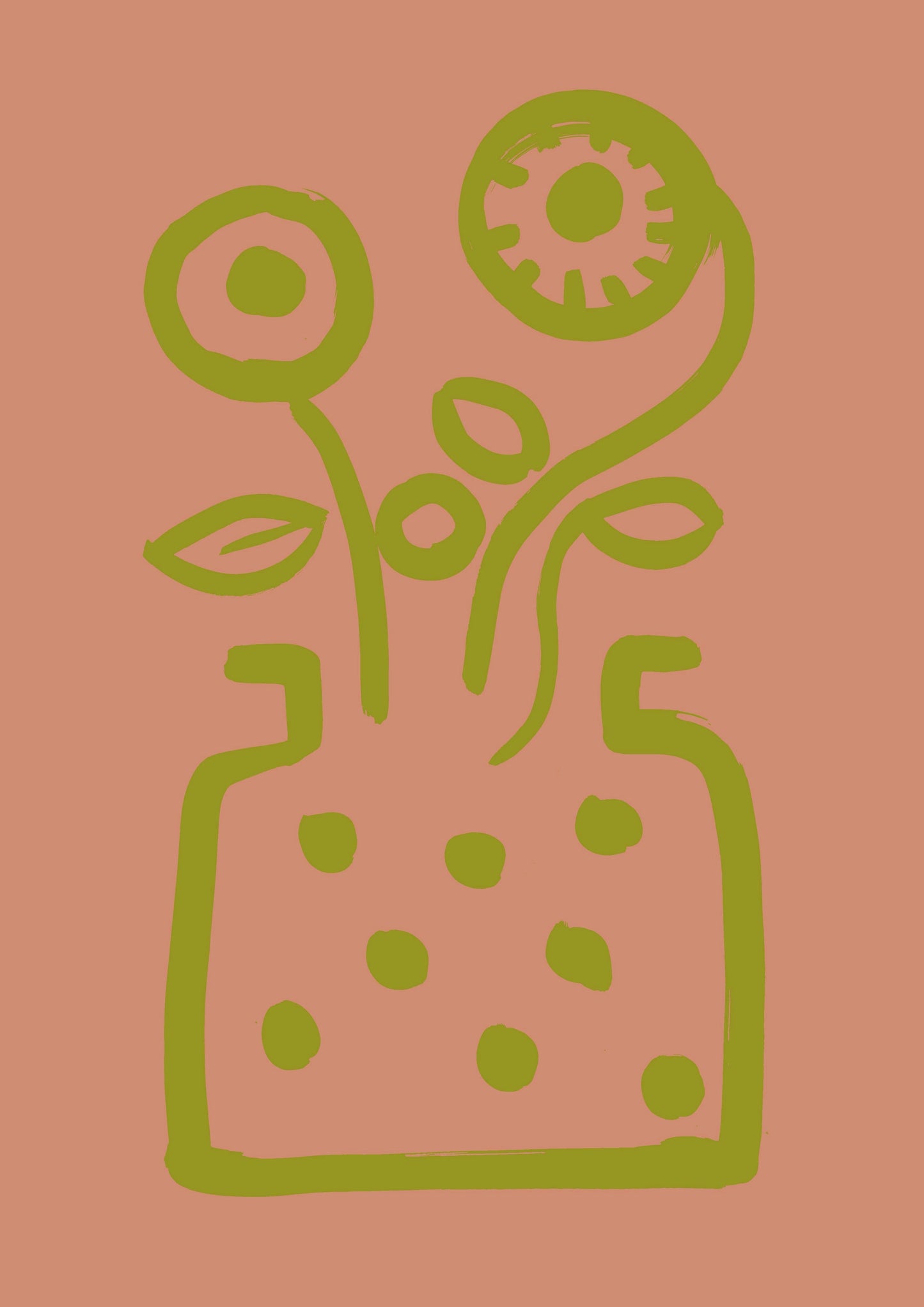 Vase & Flower Print