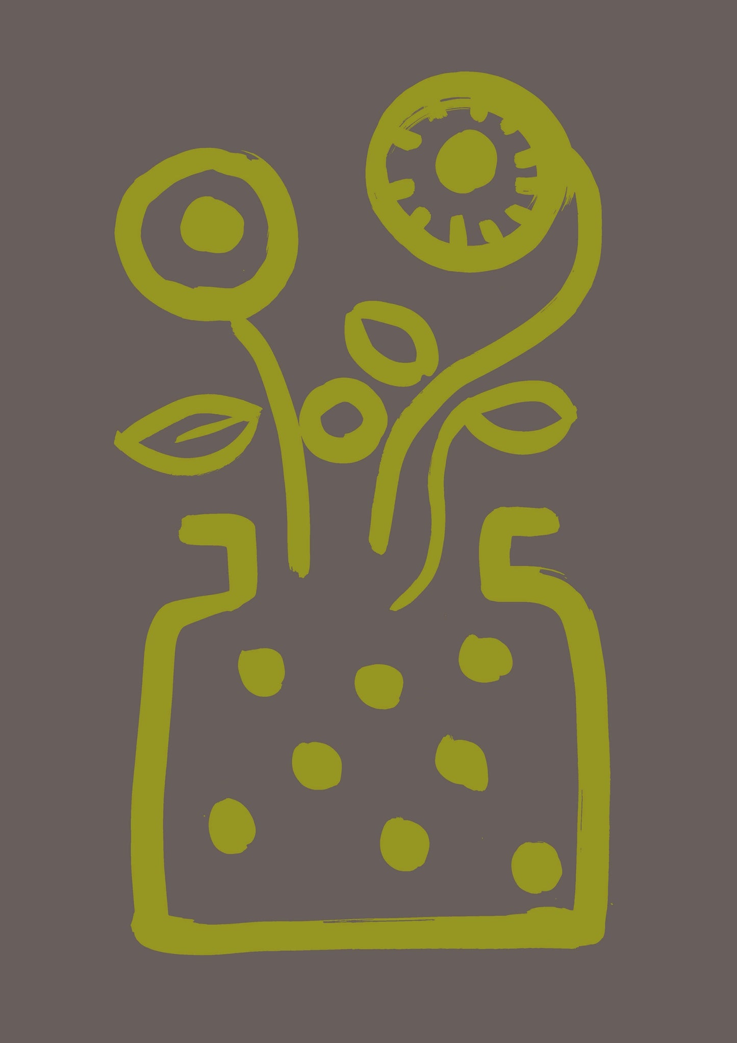 Vase & Flower Print