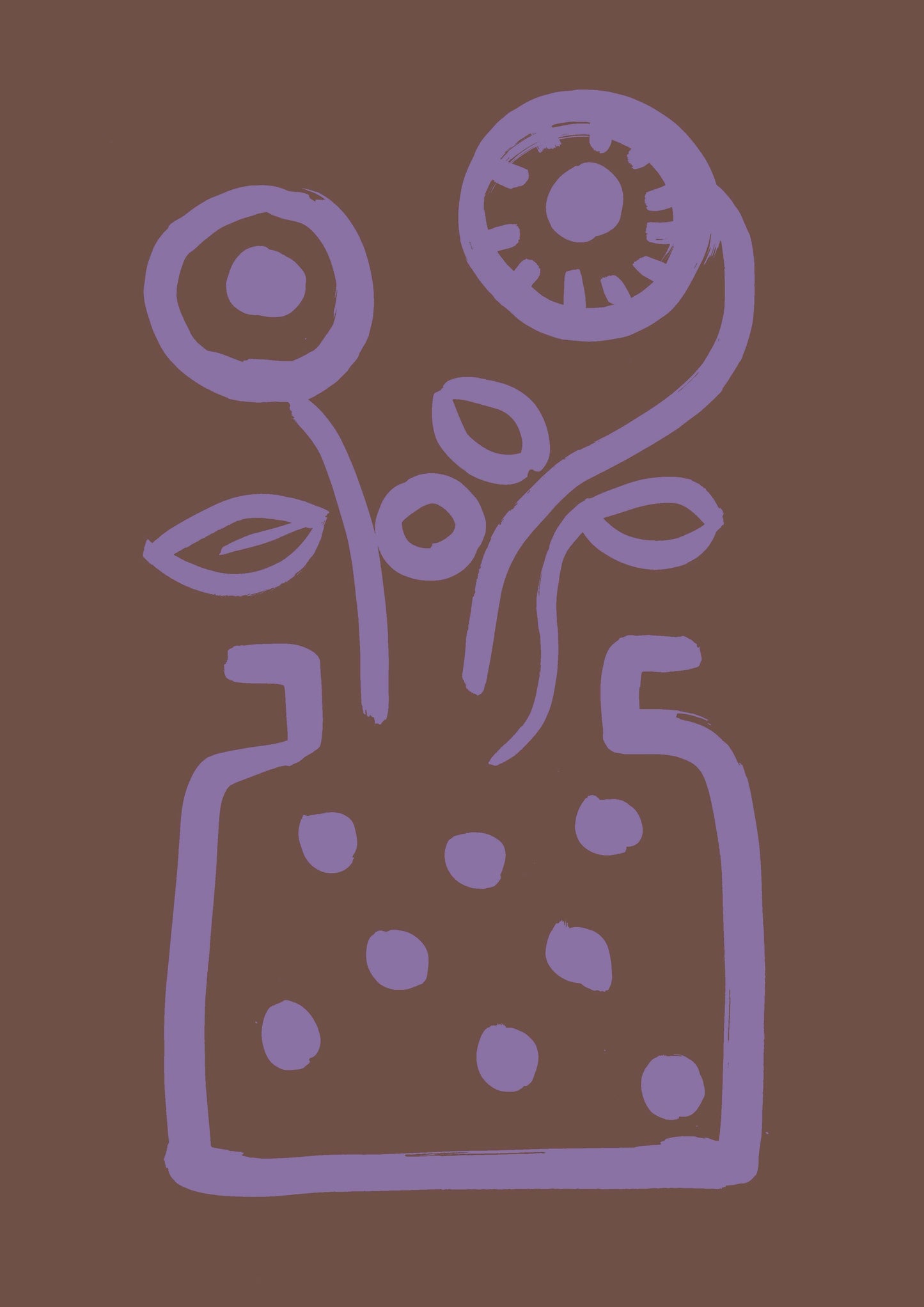 Vase & Flower Print