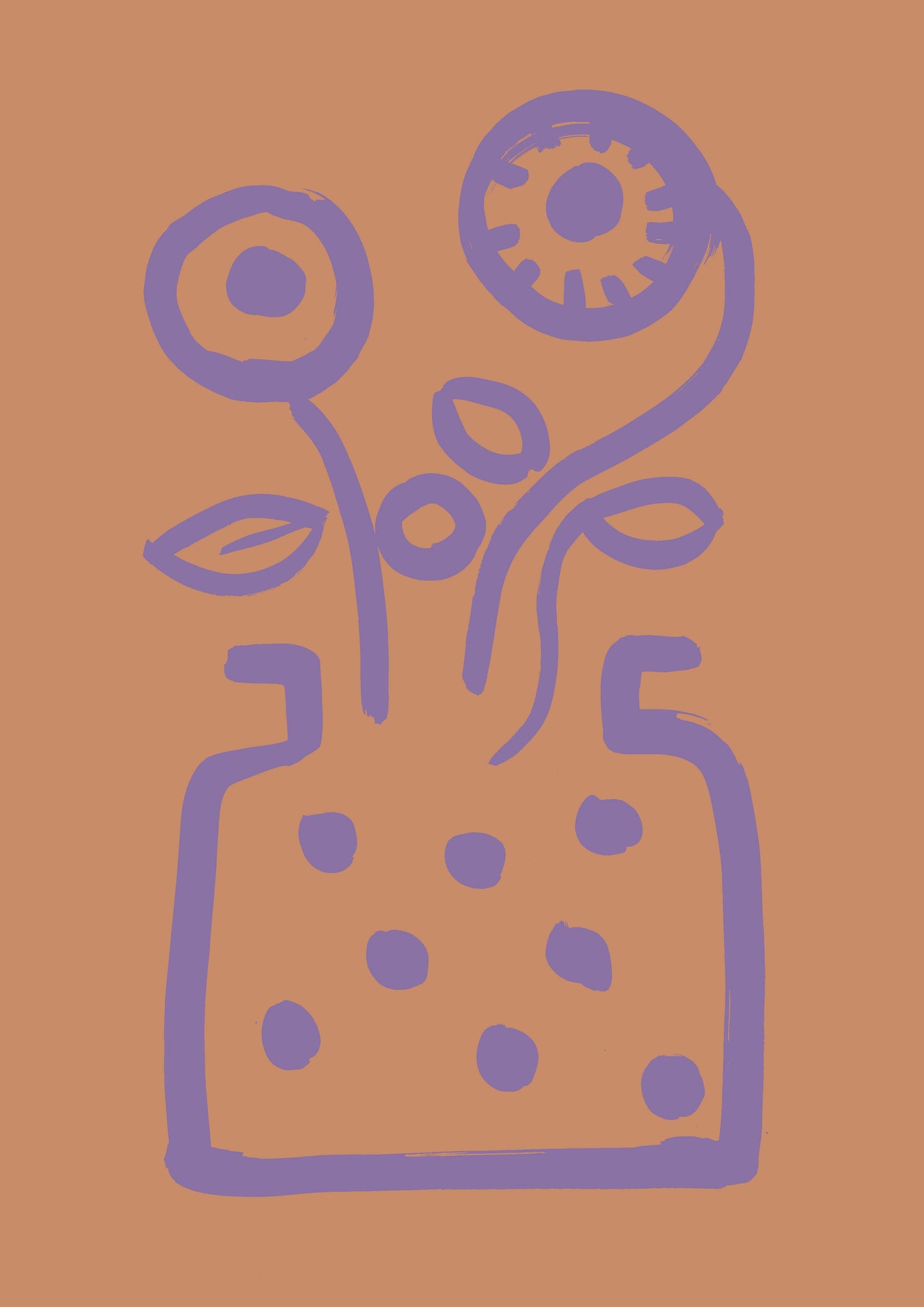 Vase & Flower Print