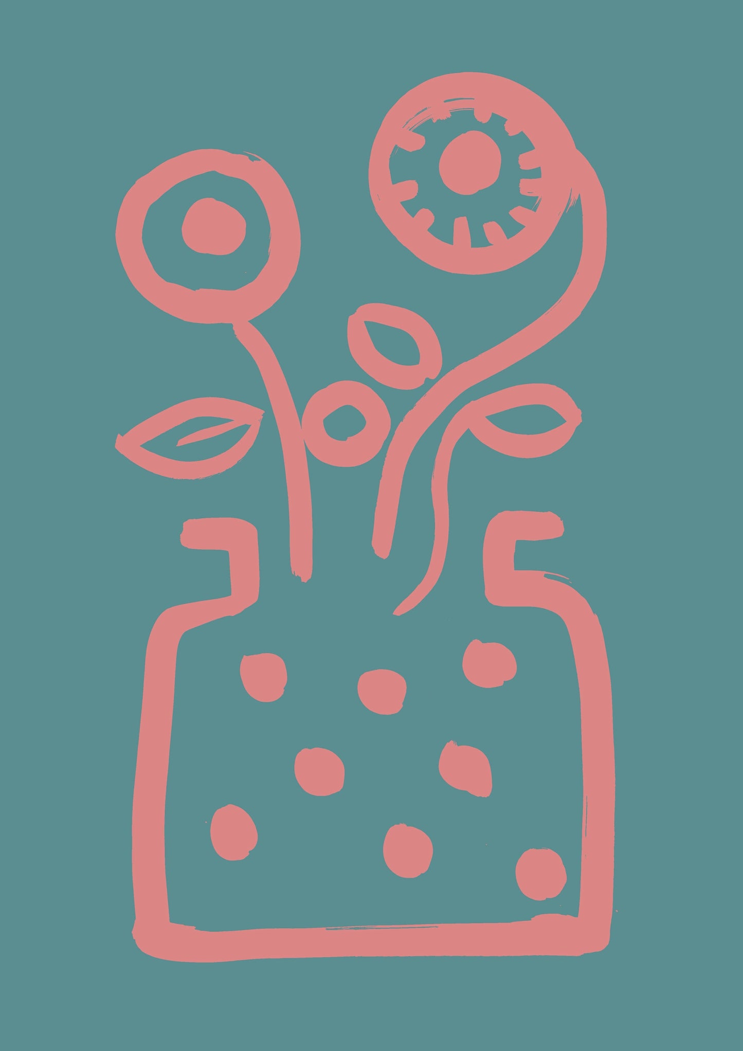 Vase & Flower Print