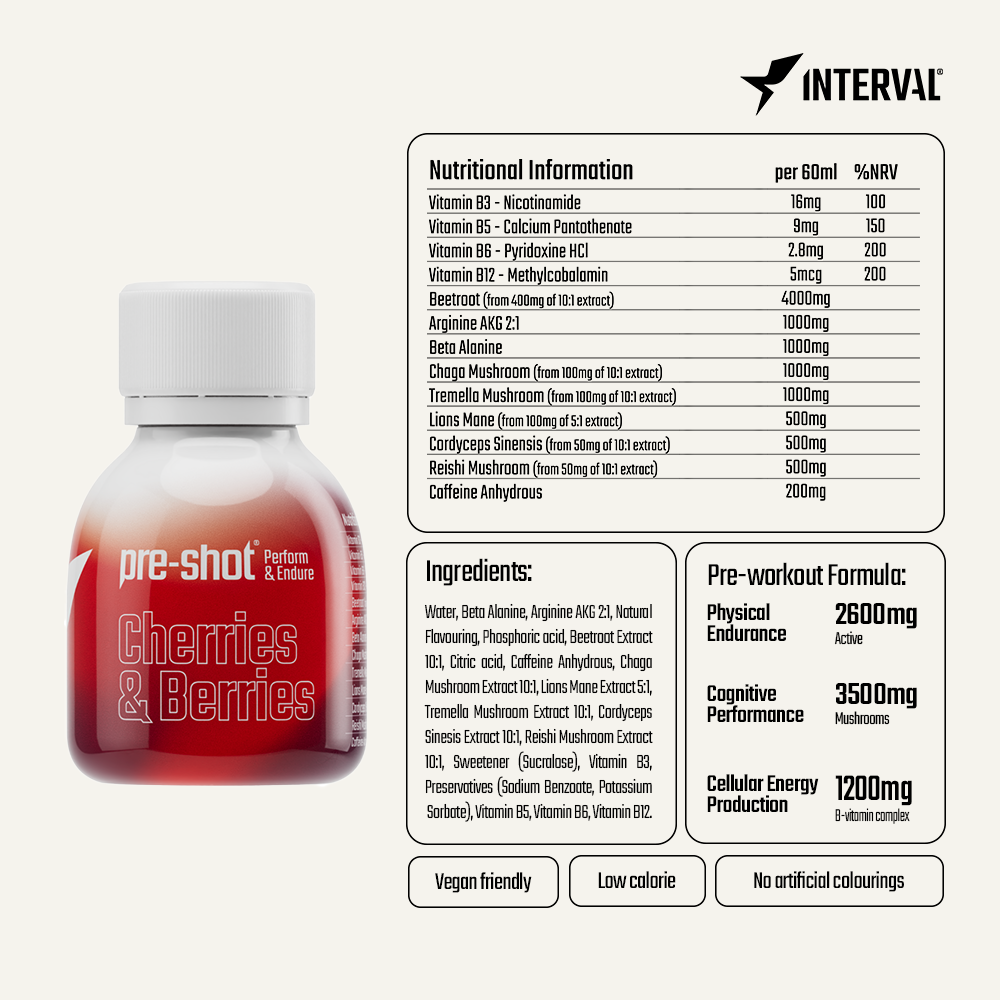 Pre-Workout Shot - Fruit Variety Pack (6 x 60ml)