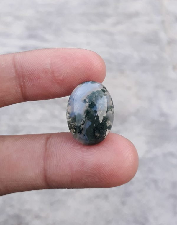 14.3ct Moss Agate - Green Moss Agate - Indian Moss Agate - 15x20mm