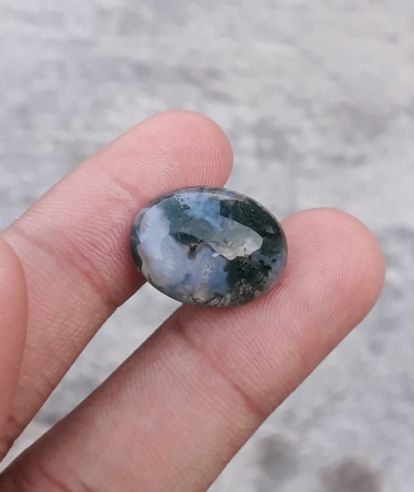 14.3ct Moss Agate - Green Moss Agate - Indian Moss Agate - 15x20mm