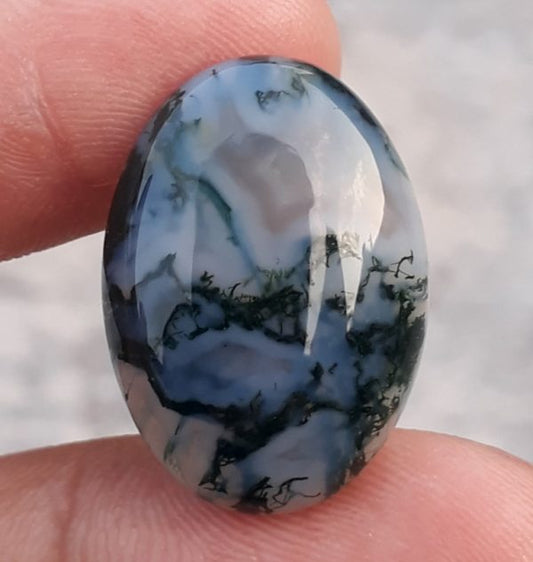 23ct Moss Agate - Green Moss Agate - Indian Moss Agate - 18x25mm