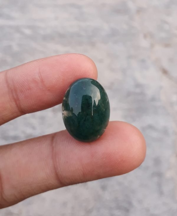 13.1ct Moss Agate - Green Moss Agate - Indian Moss Agate - 15x20mm