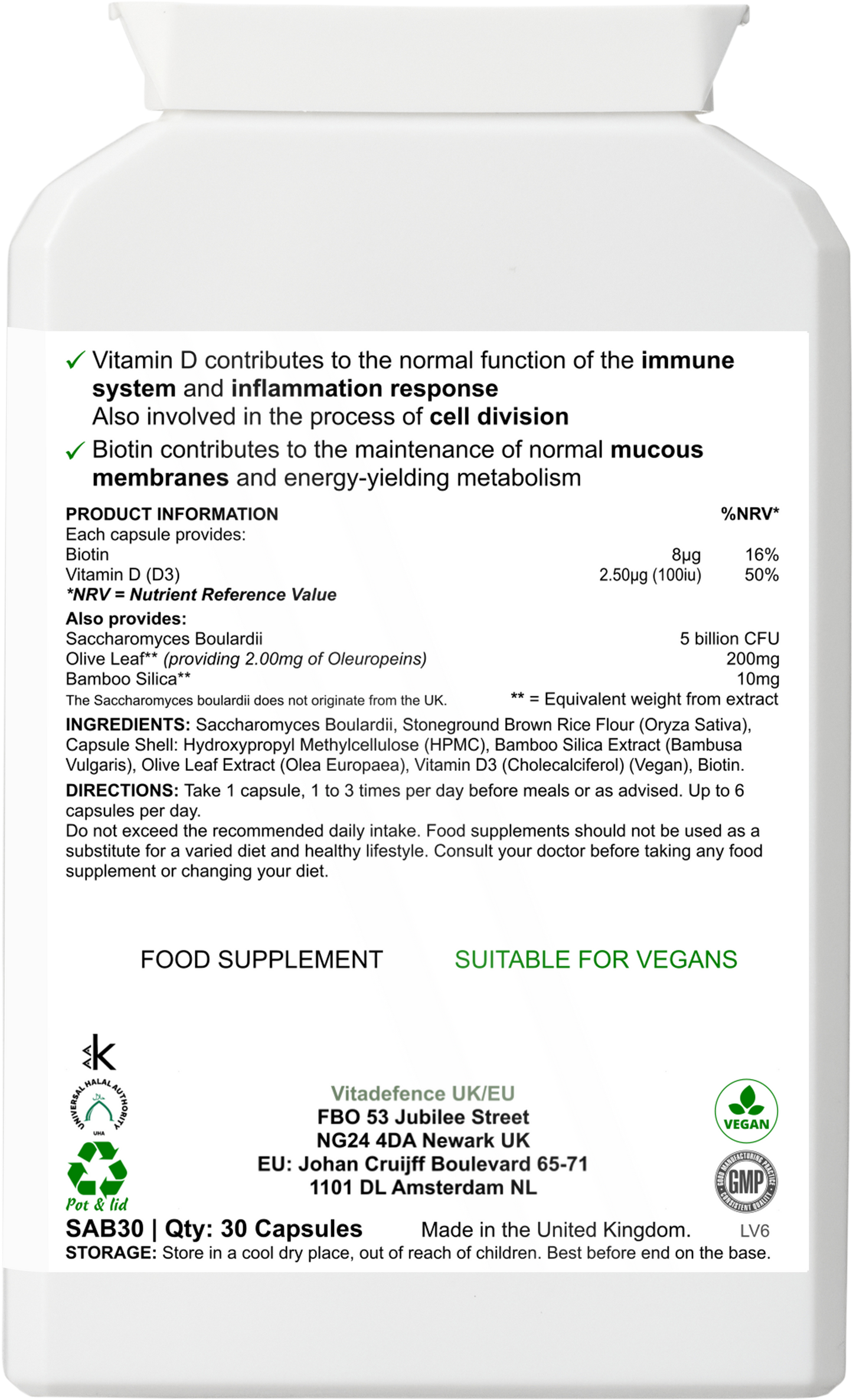 Saccharomyces Multi — 30 Capsules