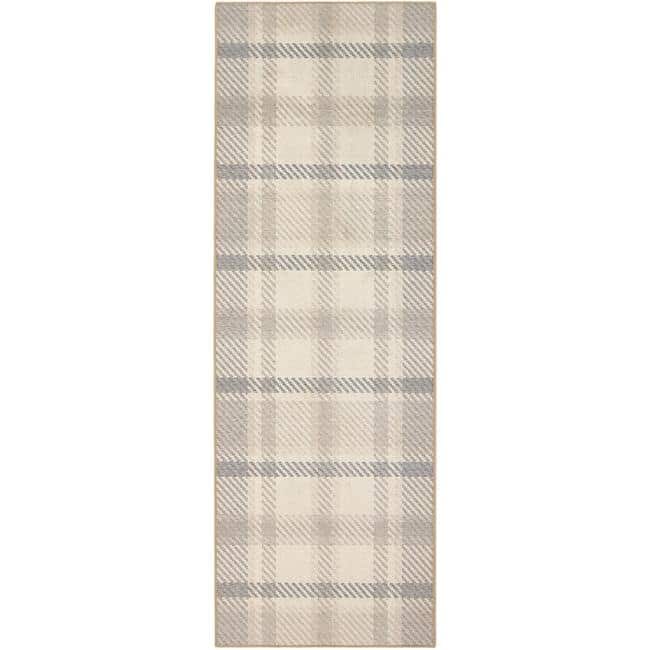 Eco-Washable Rug Tartan Design