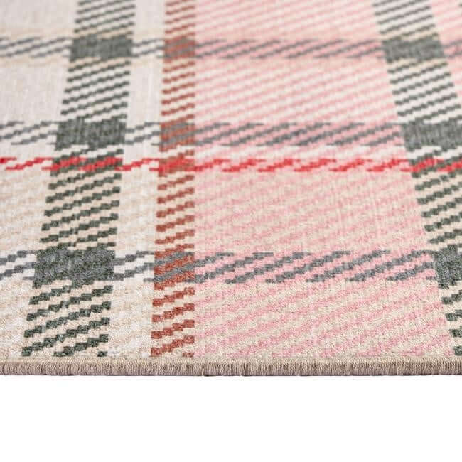 Eco-Washable Rug Tartan Design