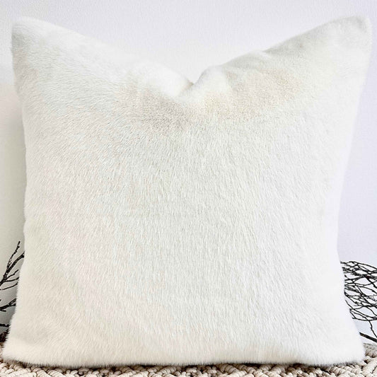 The Couture Cushion - The Luxury Ivory Faux Fur - Style No 117
