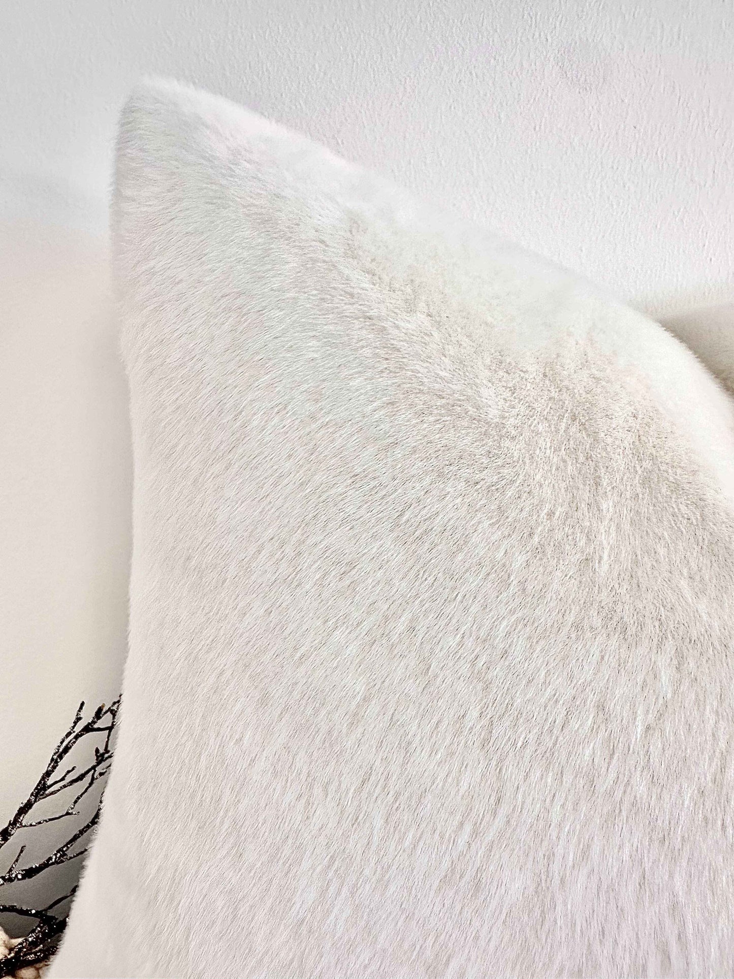 The Couture Cushion - The Luxury Ivory Faux Fur - Style No 117