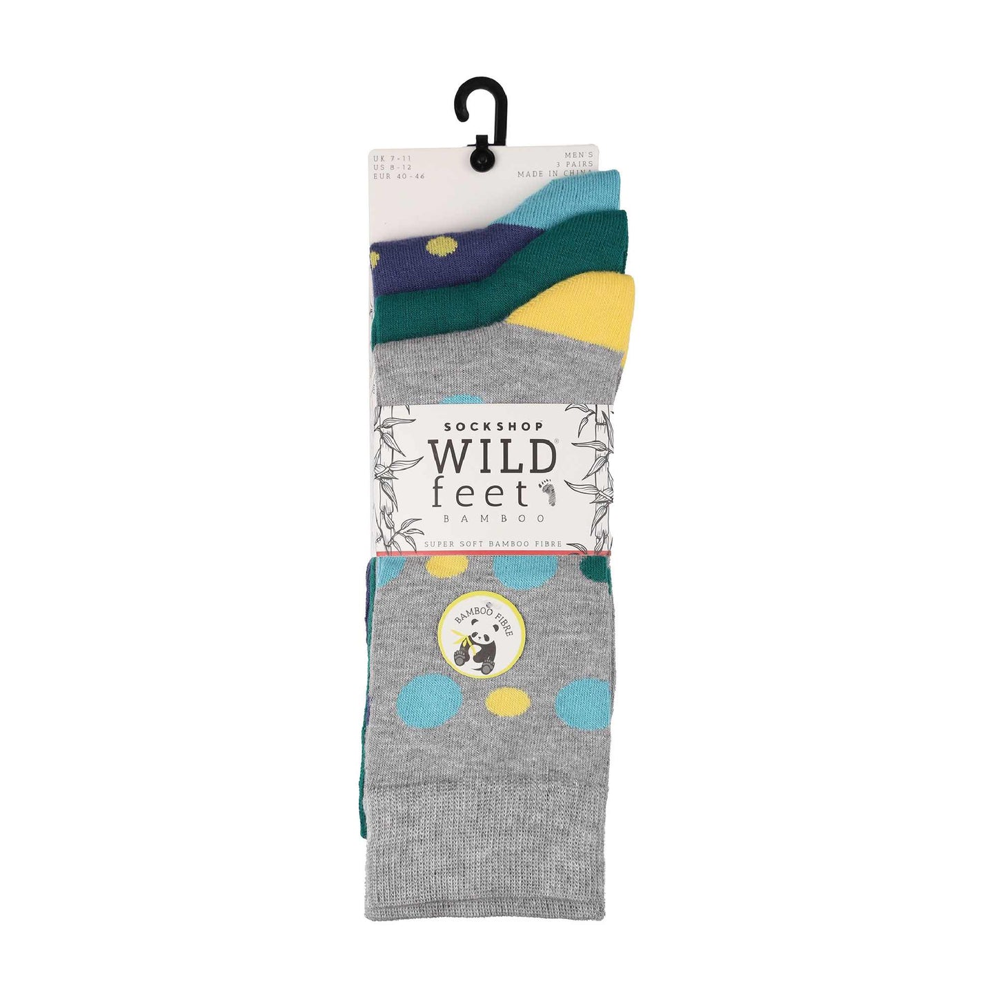 3 Pack Mens Colourful Modern Patterned Bamboo Dress Socks