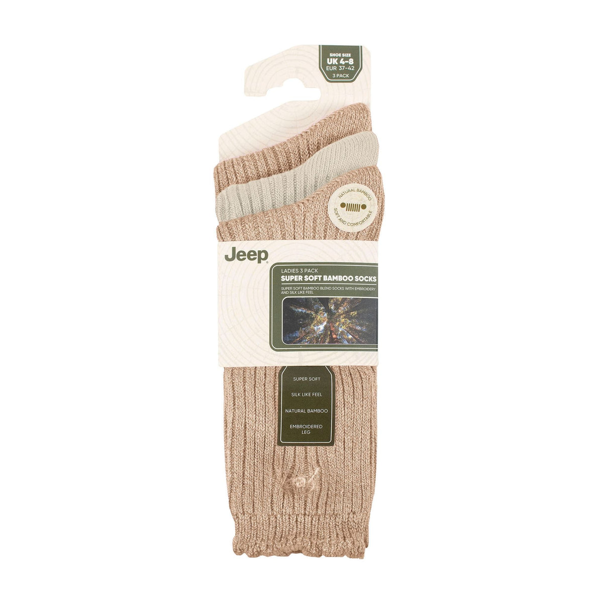 3 Pack Ladies Bamboo Scalloped Ankle Socks | Ribbed Cushioned