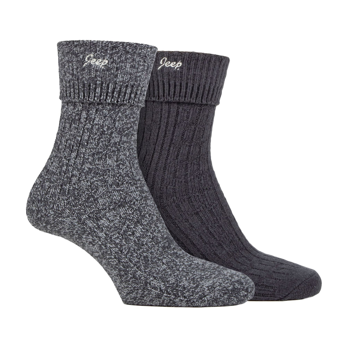 2 Pack Ladies Turn Cuff Boot Socks | Performance Polyester Walking Socks