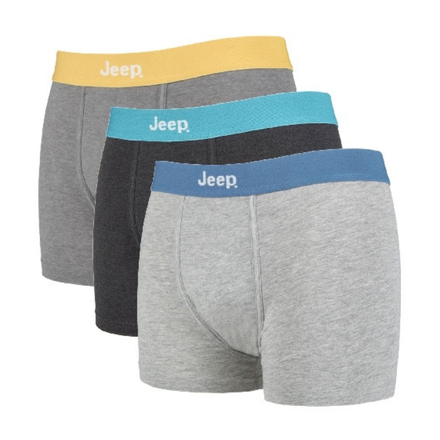 3 Pack Mens Cotton Rich Blend Everyday Fitted Trunks