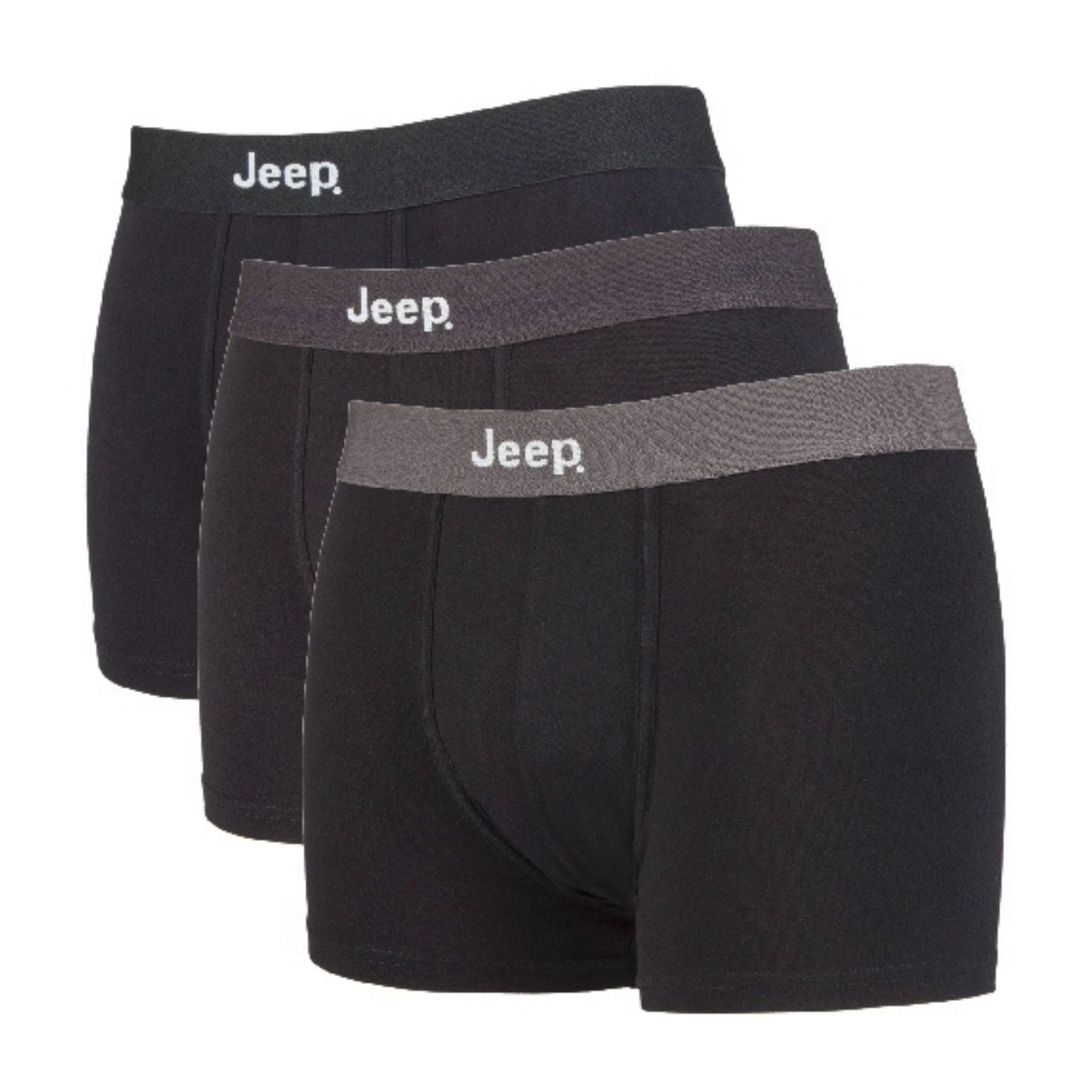 3 Pack Mens Cotton Rich Blend Everyday Fitted Trunks