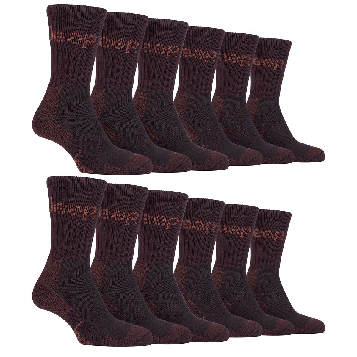 Mens Luxury Cushioned Cotton Hiking Socks (Multipack Options)
