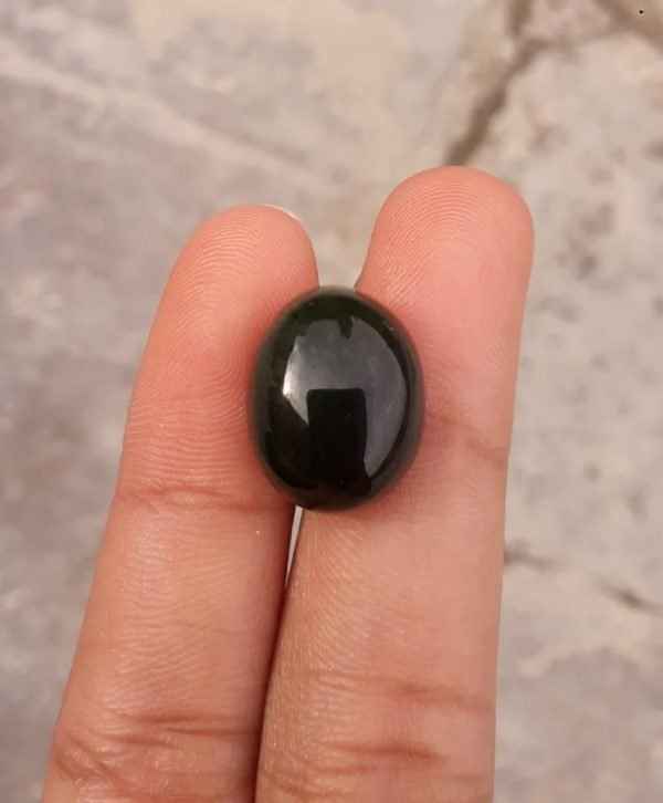 16.5ct Jade, Nephrite Jade Cabochon, Jade Green, Good Quality Jade Stones - 17x13x8mm